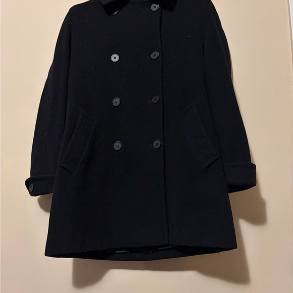 Larry Levine Black Pea Coat - Picture 2 of 3